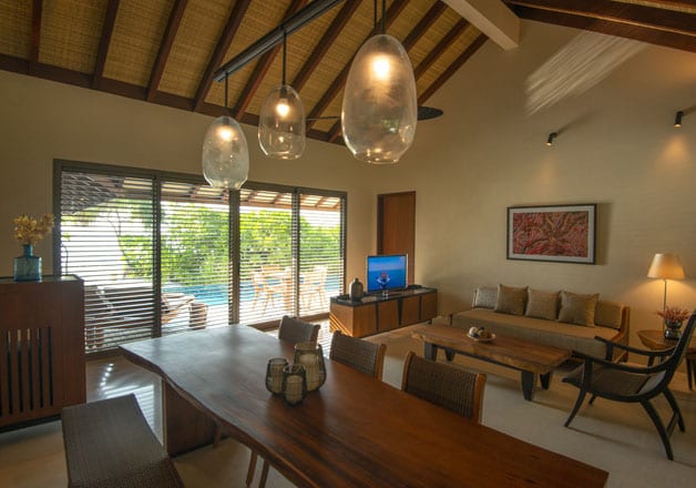 TWO BEDROOM BEACH POOL VILLA LIVING ROOM